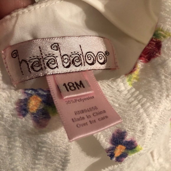 COPY - Halabaloo Dress 18m White, Floral Design &… - Picture 4 of 6